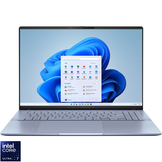 Laptop ASUS 16'' Vivobook S 16 OLED S5606CA, 3K 120Hz, Procesor Intel® Core™ Ultra 7 255H (24M Cache, up to 5.10 GHz), 16GB LPDDR5X, 1TB SSD, Intel Arc 140T, Win 11 Pro, Mist Blue