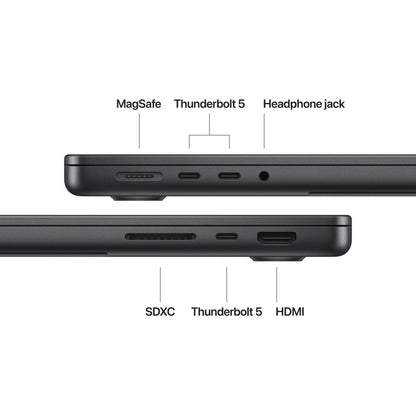 Laptop Apple 14.2'' MacBook Pro 14 Liquid Retina XDR, Apple M4 Pro chip (12-core CPU), 24GB, 1TB SSD, Apple M4 Pro 16-core GPU, macOS, Space Black, INT keyboard, 2024