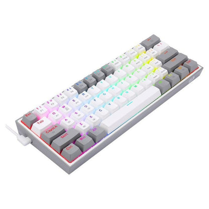 Tastatura Gaming Redragon Fizz Pro RGB White Grey Mecanica Red Switch